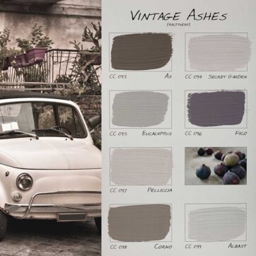 kleurkaart van vintage ashes