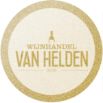 gouden logo van wijnhandel van helden
