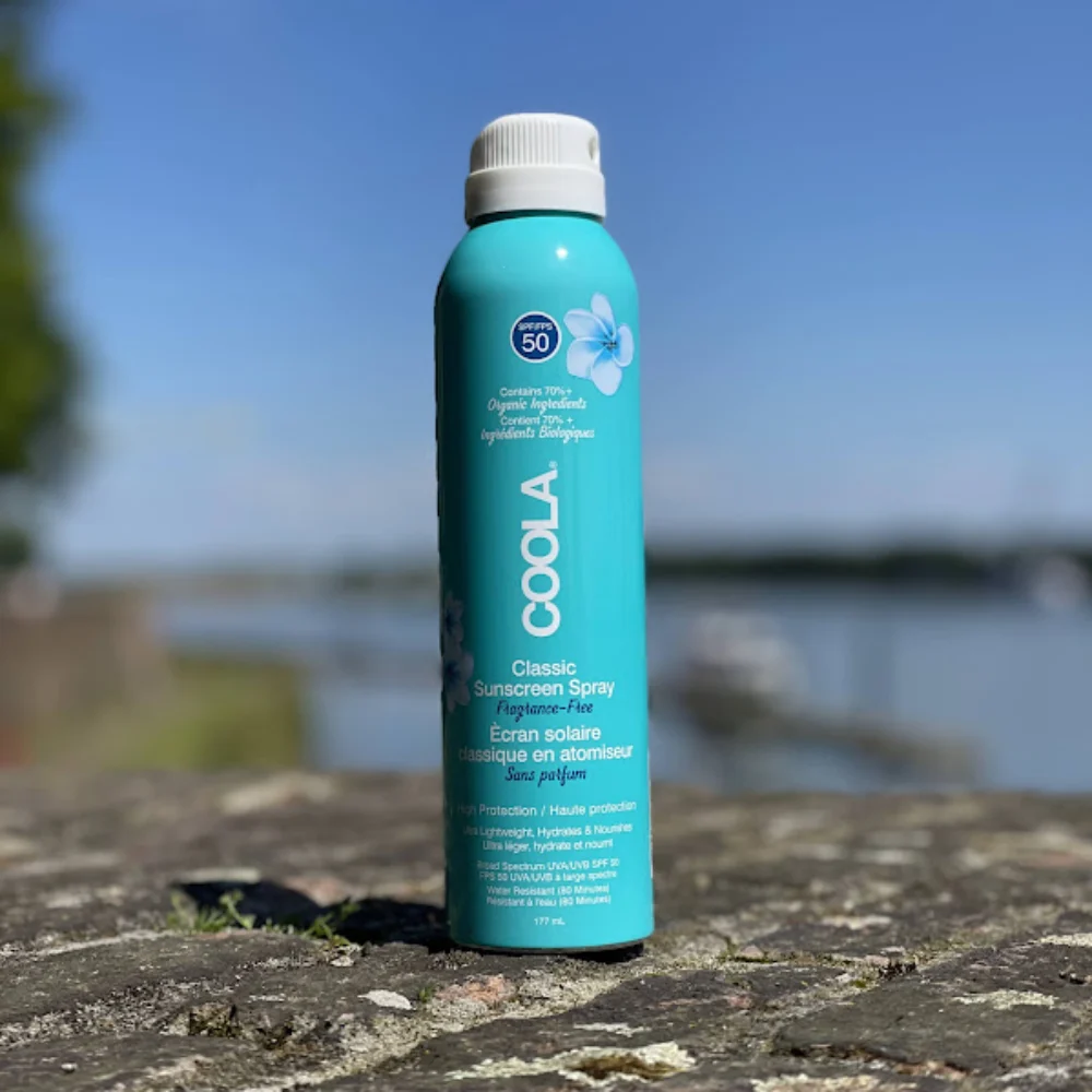 coola sunscreen spray van beaute